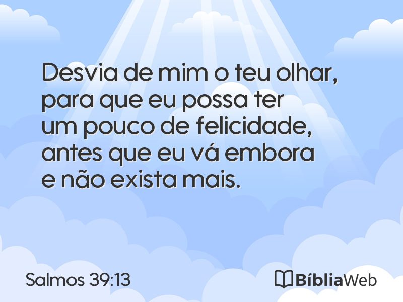 Salmos 39:13 em imagem para compartilhar