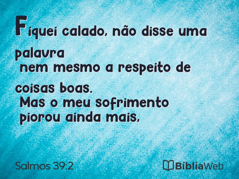 Salmos 39:2 em imagem para compartilhar
