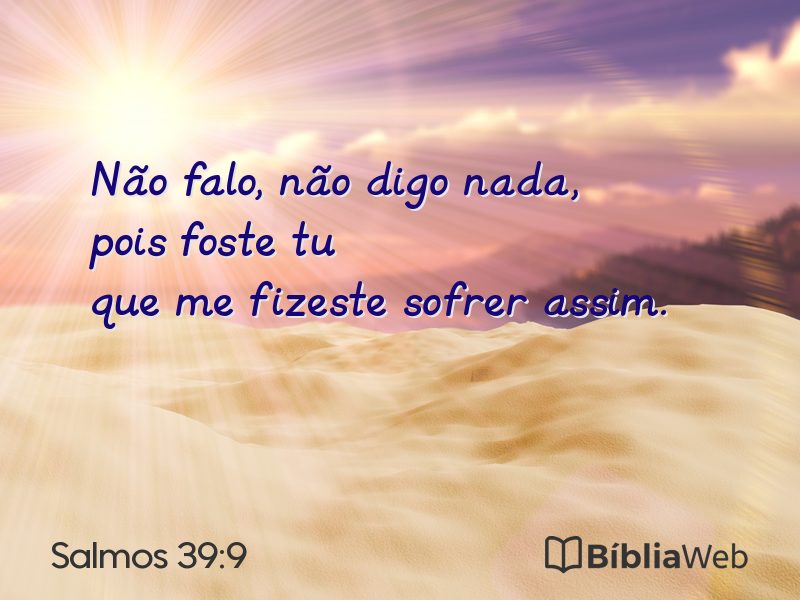 Salmos 39:9 em imagem para compartilhar