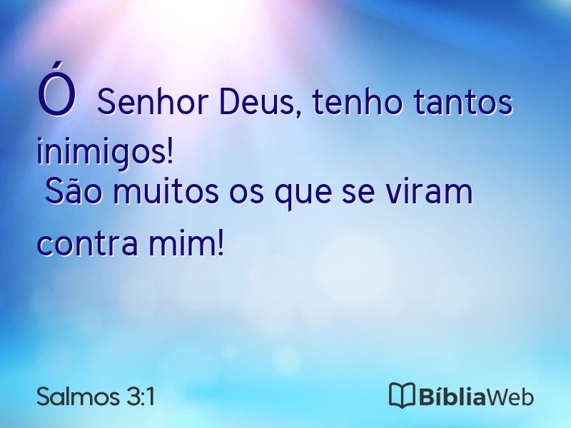 Salmos 3:1 em imagem para compartilhar