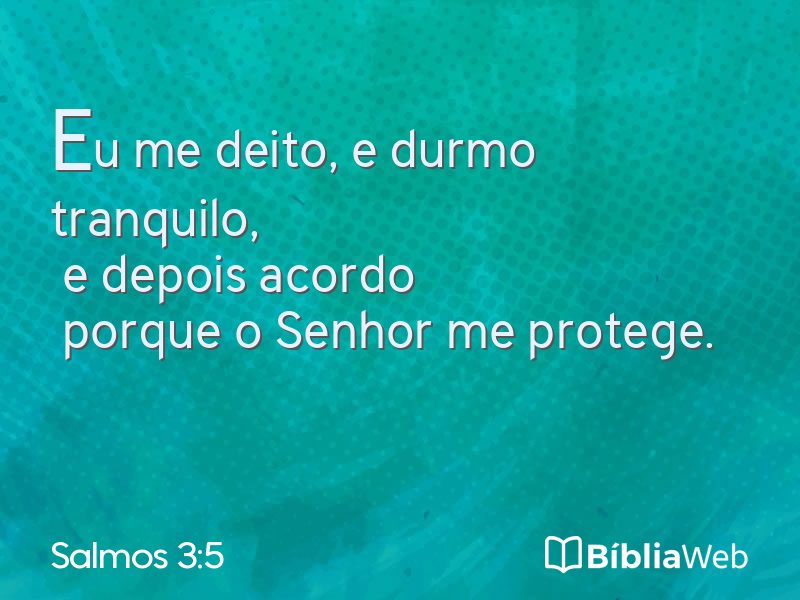 Salmos 3:5 em imagem para compartilhar