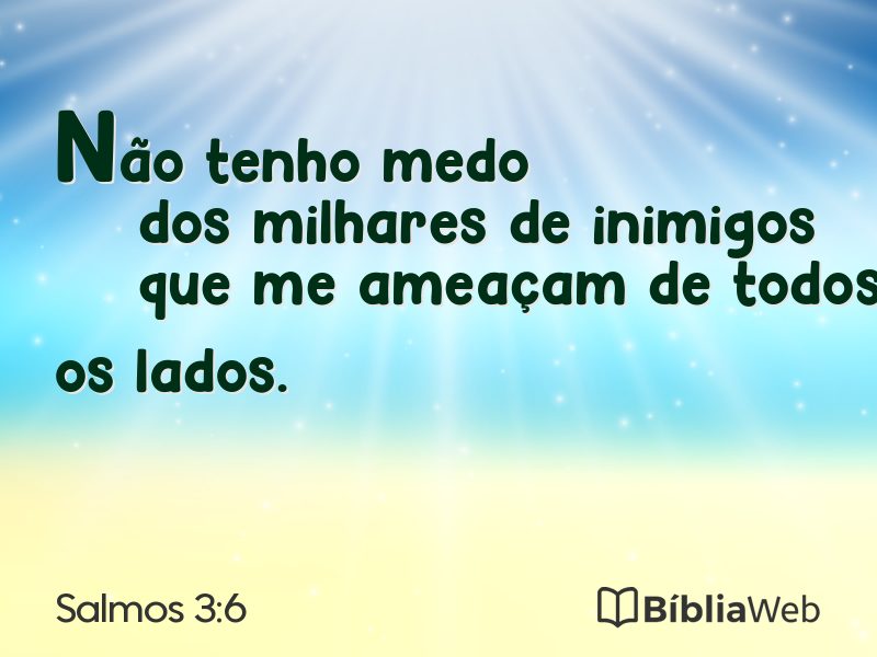 Salmos 3:6 em imagem para compartilhar