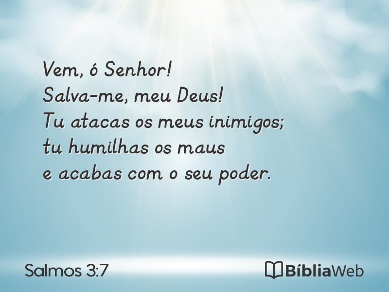 Salmos 3:7 em imagem para compartilhar