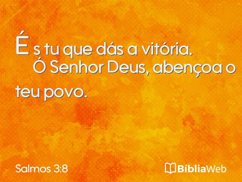 Salmos 3:8 em imagem para compartilhar