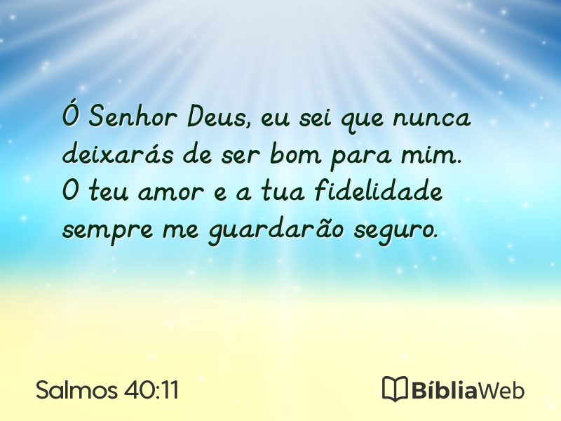 Salmos 40:11 em imagem para compartilhar
