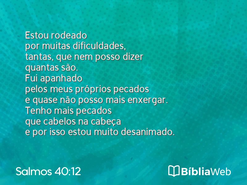 Salmos 40:12 em imagem para compartilhar