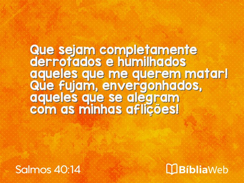 Salmos 40:14 em imagem para compartilhar