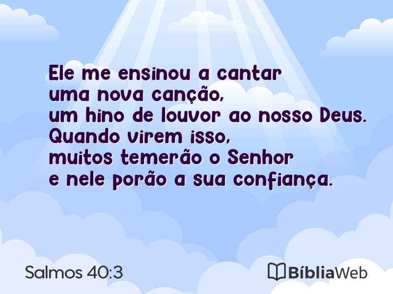 Salmos 40:3 em imagem para compartilhar