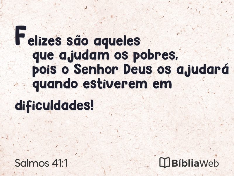 Salmos 41:1 em imagem para compartilhar