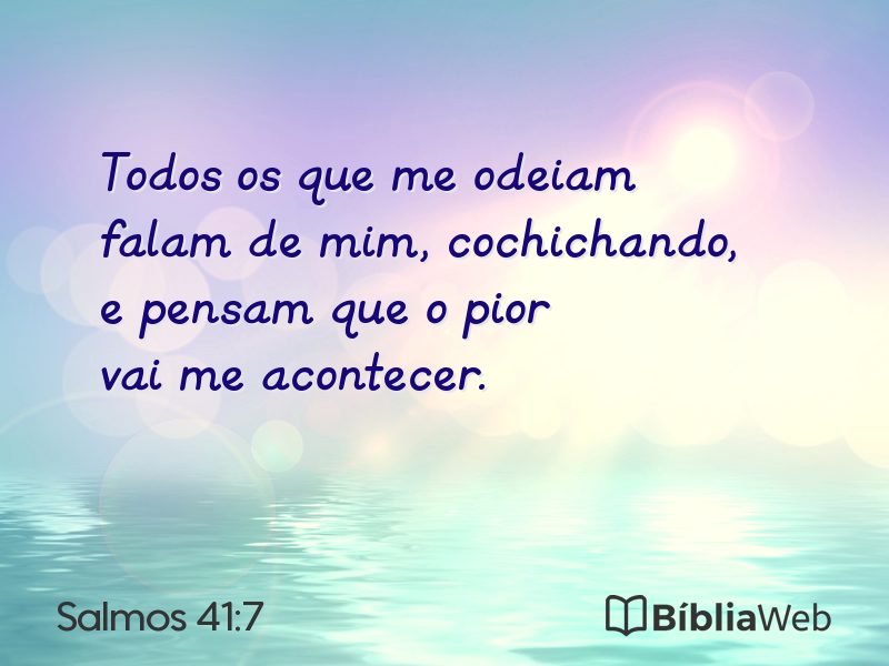 Salmos 41:7 em imagem para compartilhar
