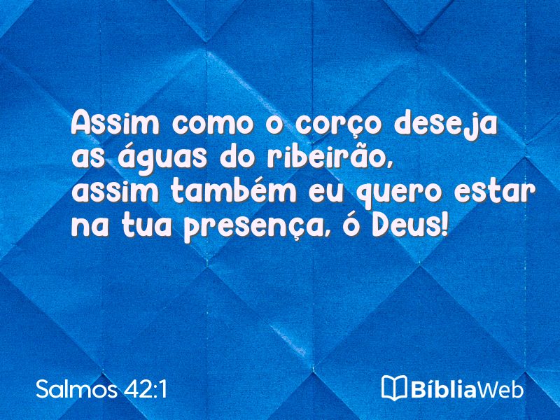 Salmos 42:1 em imagem para compartilhar