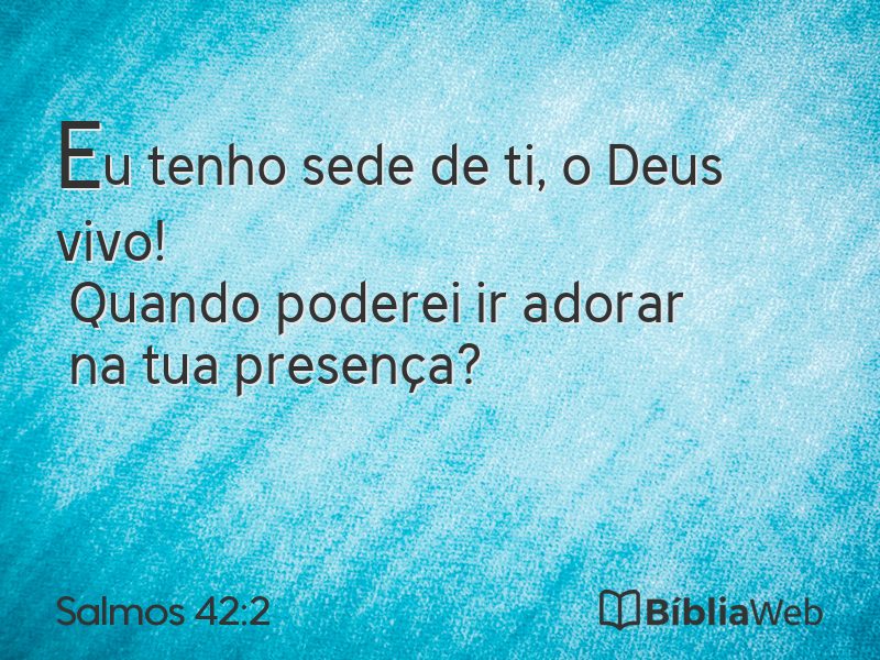 Salmos 42:2 em imagem para compartilhar
