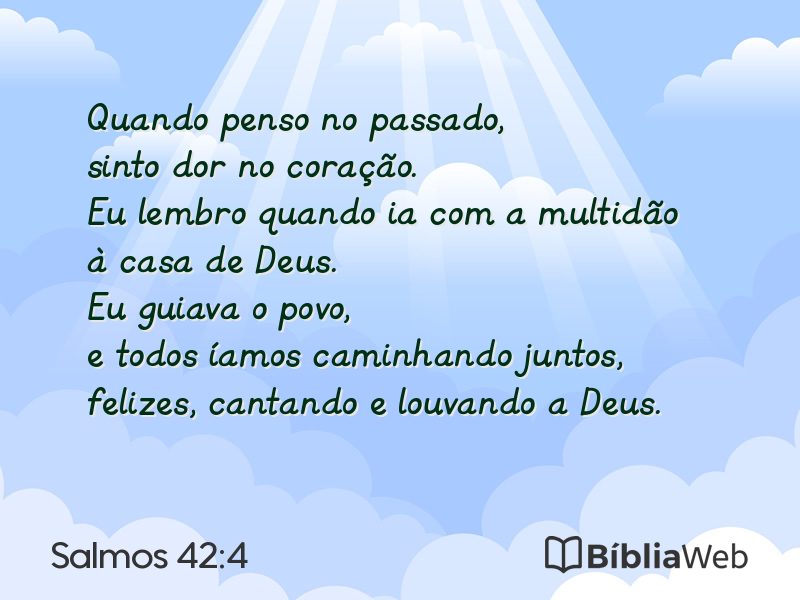 Salmos 42:4 em imagem para compartilhar