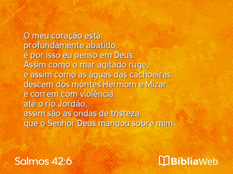 Salmos 42:6 em imagem para compartilhar