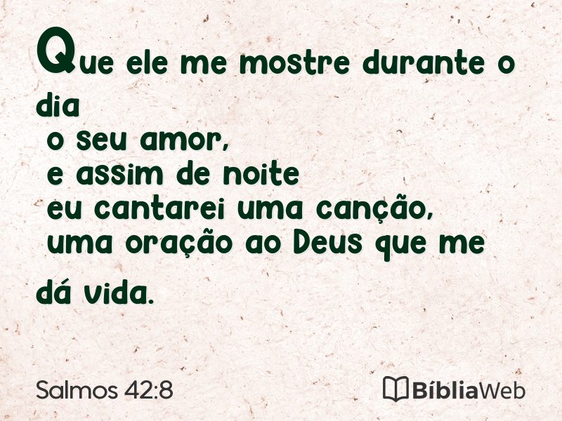 Salmos 42:8 em imagem para compartilhar