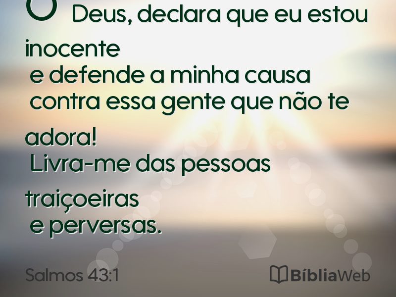 Salmos 43:1 em imagem para compartilhar