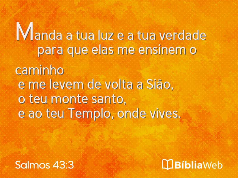 Salmos 43:3 em imagem para compartilhar