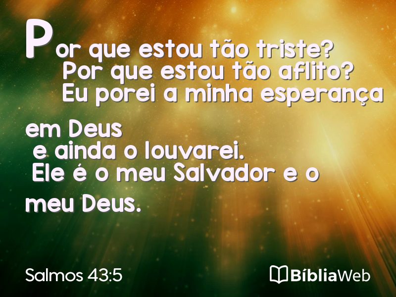 Salmos 43:5 em imagem para compartilhar