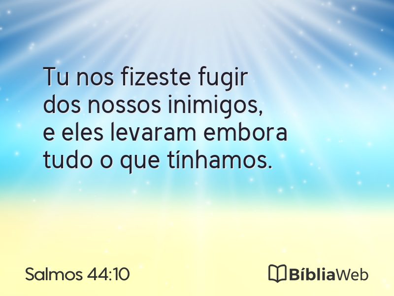 Salmos 44:10 em imagem para compartilhar
