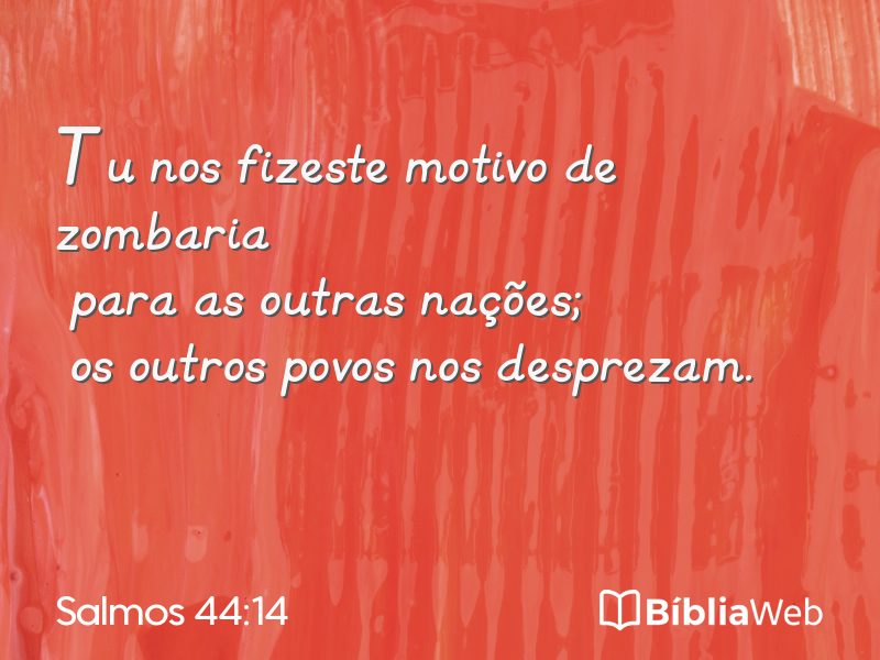 Salmos 44:14 em imagem para compartilhar