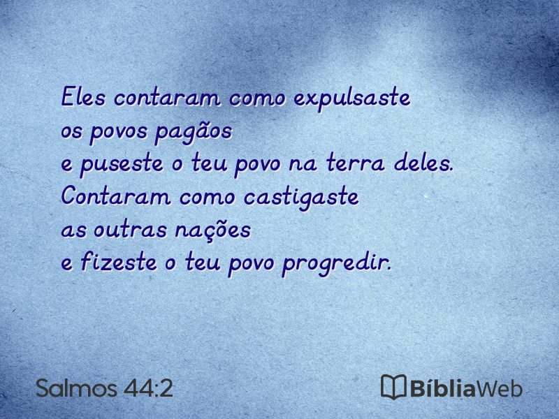 Salmos 44:2 em imagem para compartilhar