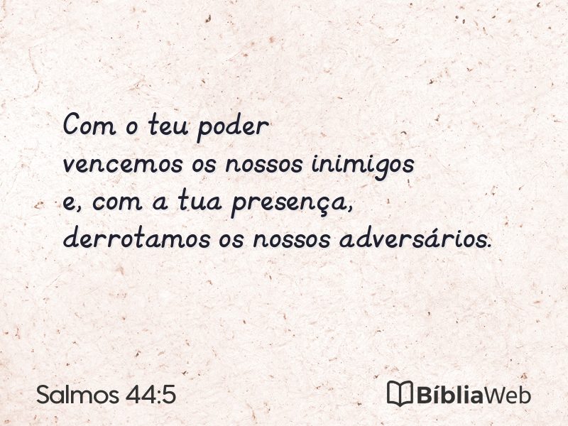 Salmos 44:5 em imagem para compartilhar