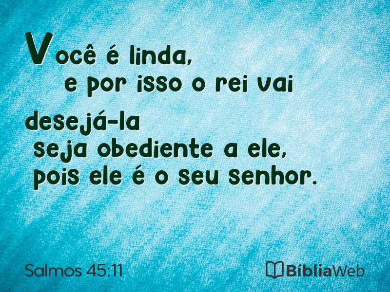 Salmos 45:11 em imagem para compartilhar