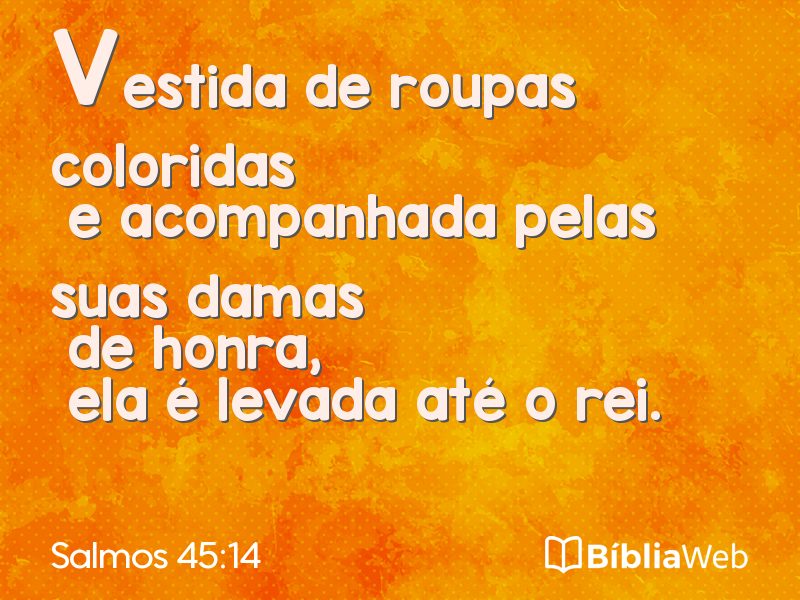 Salmos 45:14 em imagem para compartilhar