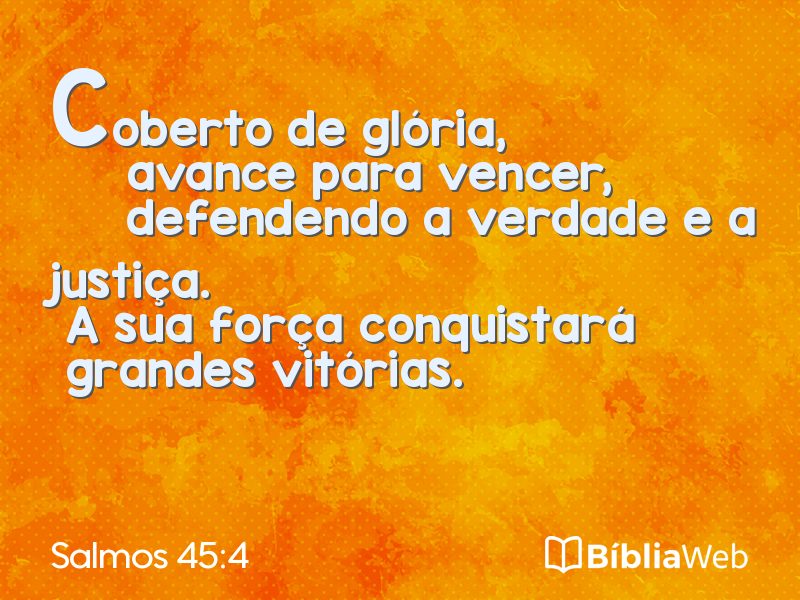 Salmos 45:4 em imagem para compartilhar