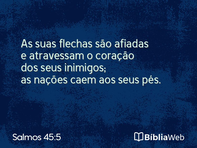 Salmos 45:5 em imagem para compartilhar