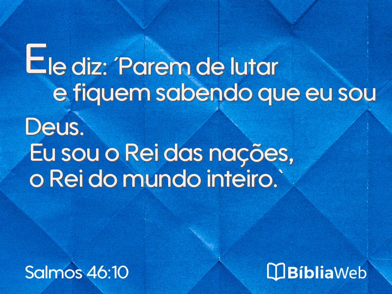 Salmos 46:10 em imagem para compartilhar