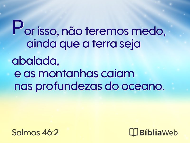 Salmos 46:2 em imagem para compartilhar