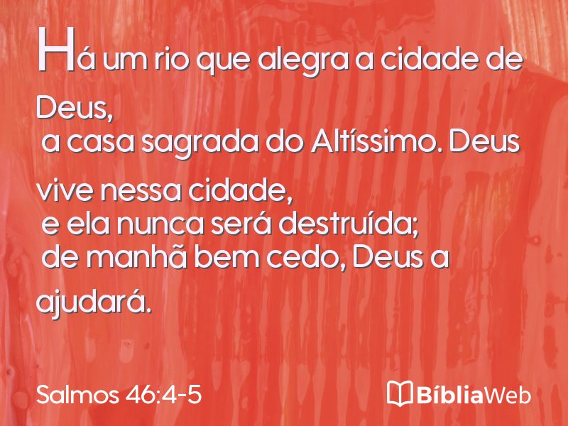 Salmos 46:4-5 em imagem para compartilhar