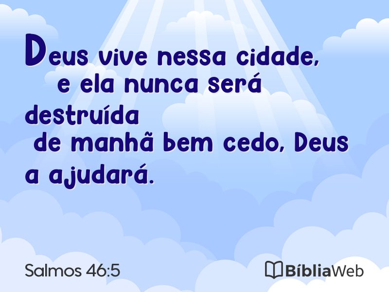 Salmos 46:5 em imagem para compartilhar