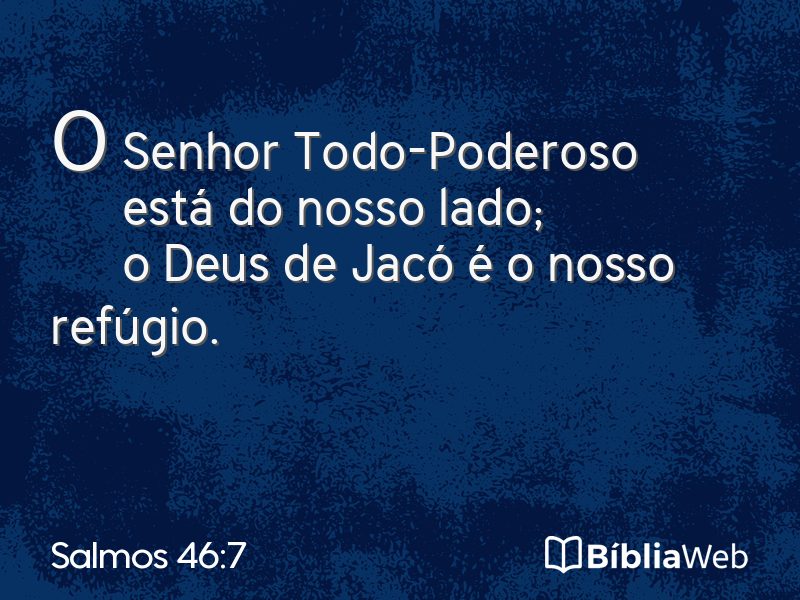 Salmos 46:7 em imagem para compartilhar