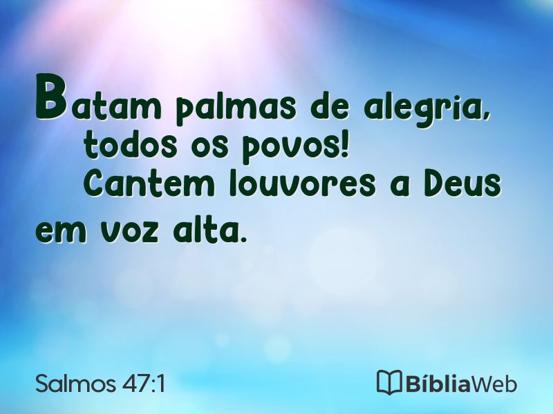 Salmos 47:1 em imagem para compartilhar