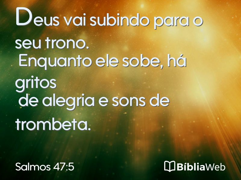 Salmos 47:5 em imagem para compartilhar