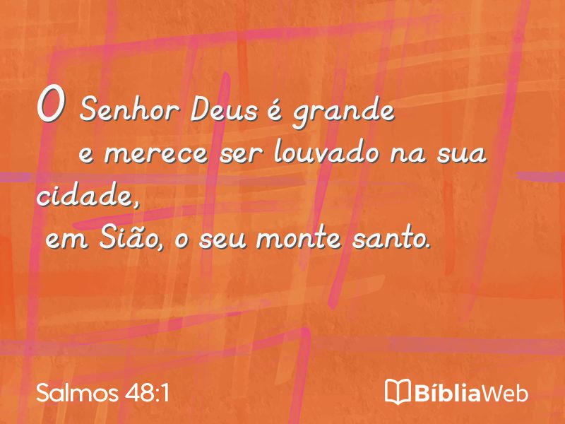 Salmos 48:1 em imagem para compartilhar