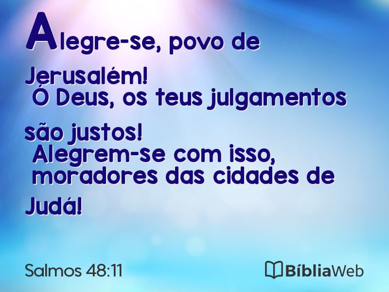 Salmos 48:11 em imagem para compartilhar