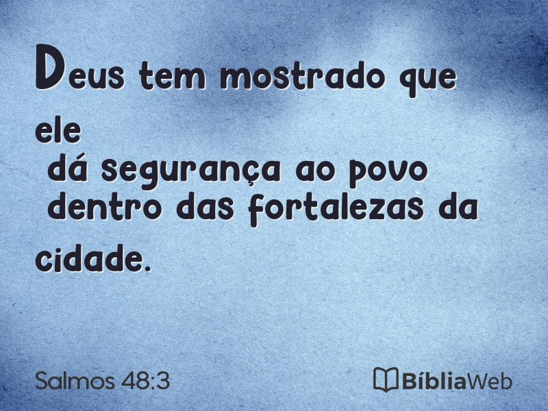 Salmos 48:3 em imagem para compartilhar