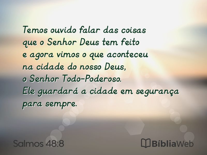 Salmos 48:8 em imagem para compartilhar