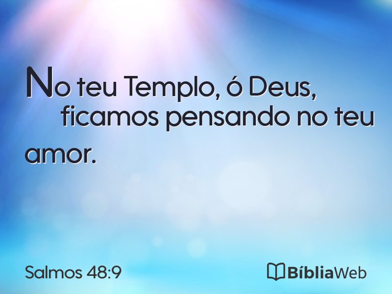 Salmos 48:9 em imagem para compartilhar