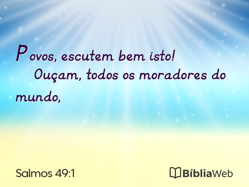 Salmos 49:1 em imagem para compartilhar