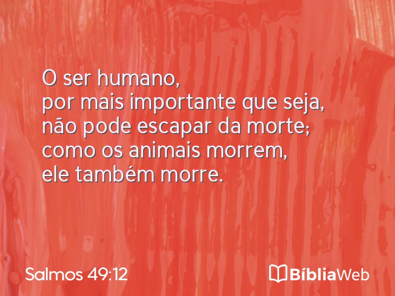 Salmos 49:12 em imagem para compartilhar