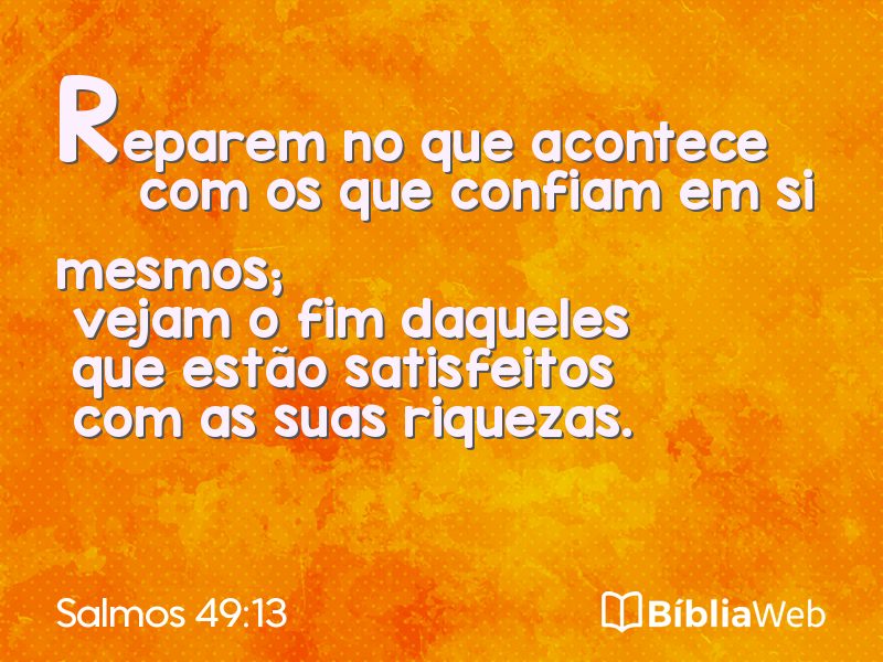 Salmos 49:13 em imagem para compartilhar