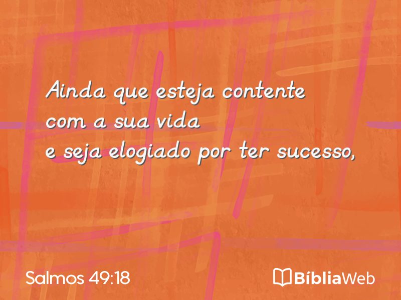 Salmos 49:18 em imagem para compartilhar