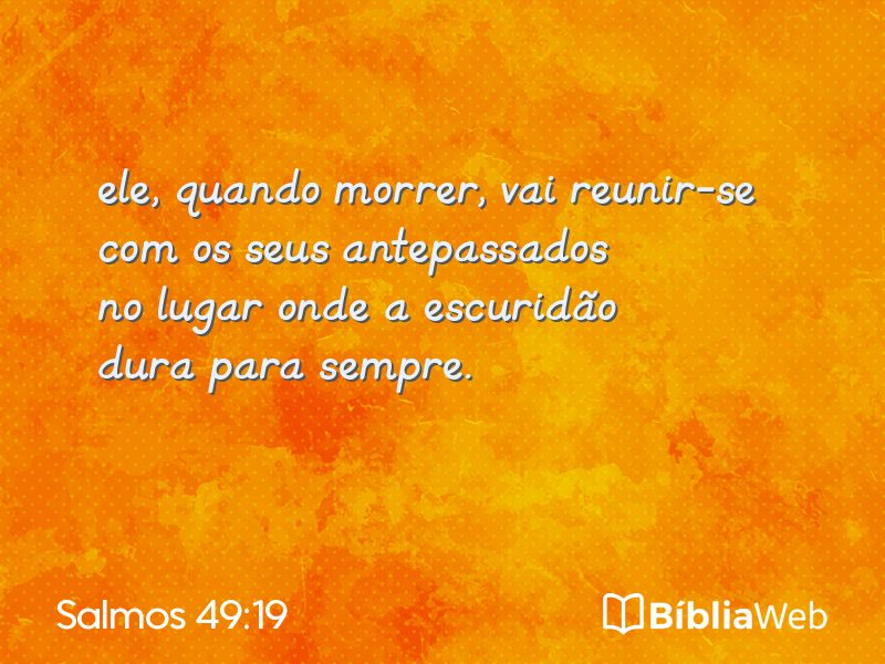 Salmos 49:19 em imagem para compartilhar
