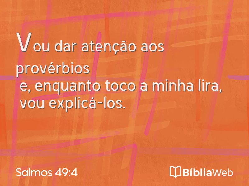 Salmos 49:4 em imagem para compartilhar
