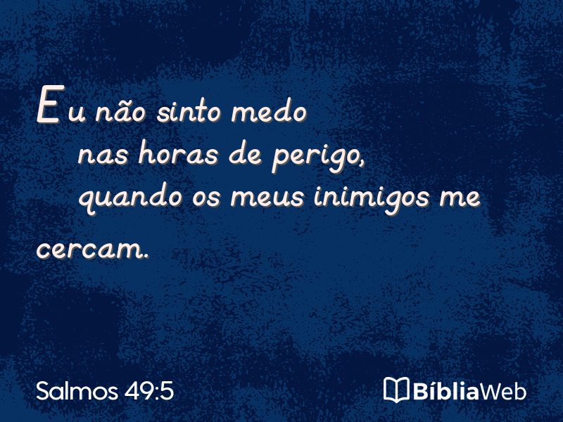 Salmos 49:5 em imagem para compartilhar