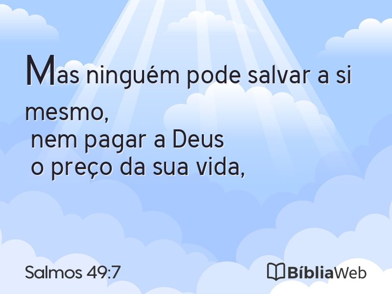 Salmos 49:7 em imagem para compartilhar